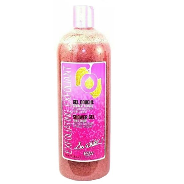 fair and white exfoliating shower gel