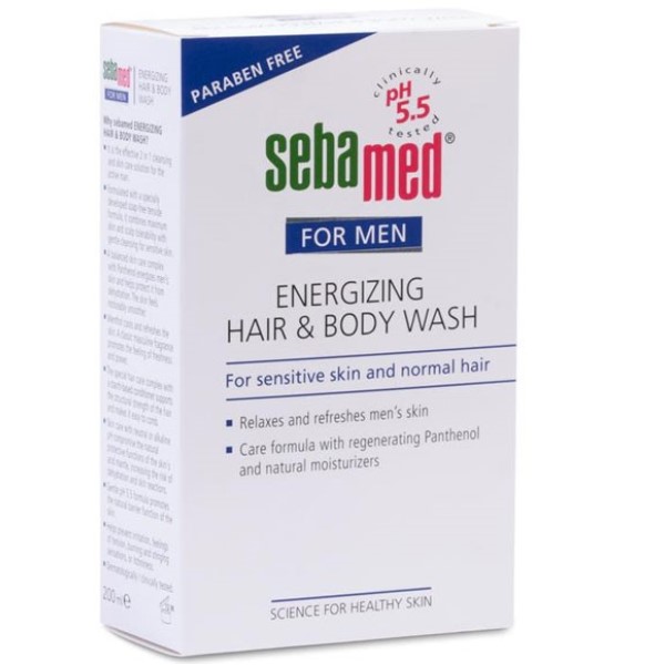 seba med seba med Seba Med Energizing Hair And Body Wash For Men For
