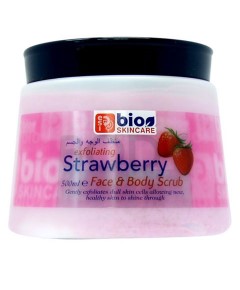 bio skincare scrub strawberry face body